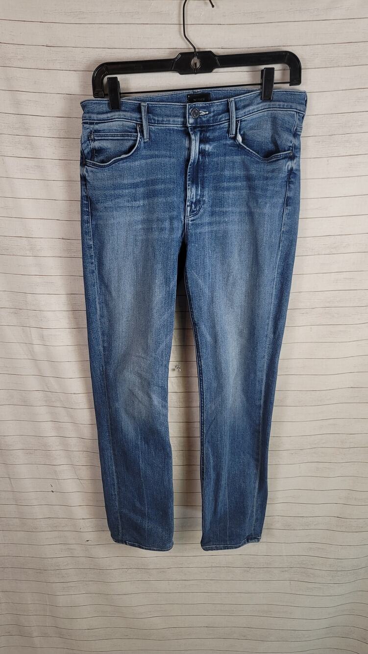 MOTHER Denim The Mid Rise Dazzler Ankle Fray in We The Animal, sz 29